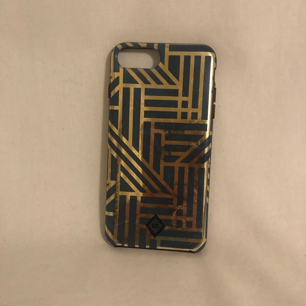 Vera Bradley Geo God Tone Blue iPhone 6 plus/8 plus Case - Picture 2 of 5